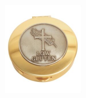 Brass Communion Pyx with IHS Symbol