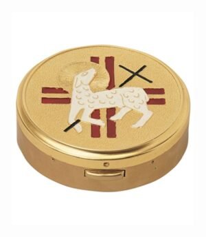 Brass Communion Pyx with IHS Symbol