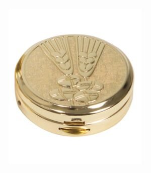Brass Communion Pyx with IHS Symbol