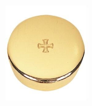 Brass Communion Pyx with IHS Symbol