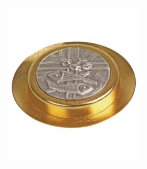 Brass Communion Pyx with IHS Symbol