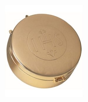 Brass Communion Pyx with IHS Symbol