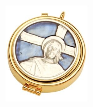 Brass Communion Pyx with IHS Symbol