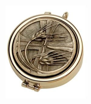 Brass Communion Pyx with IHS Symbol