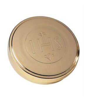 Brass Communion Pyx with IHS Symbol