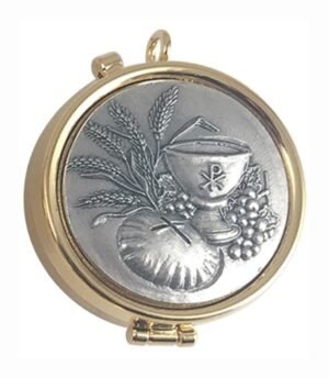 Brass Communion Pyx with IHS Symbol